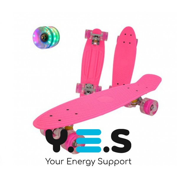 Дитячий пенніборд Penny Board Fish Skateboards: скейт-дошка з підсвіткою коліс