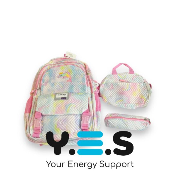 Дитячий шкільний рюкзак 3 в 1 для дівчаток «Дельфінчик» (набір: рюкзак+сумка+пенал)