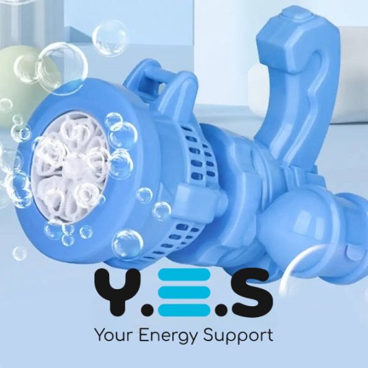 Дитячий автомат-кулемет Bubble Machine Toy — генератор мильних бульбашок (пухирцевий пістолет)