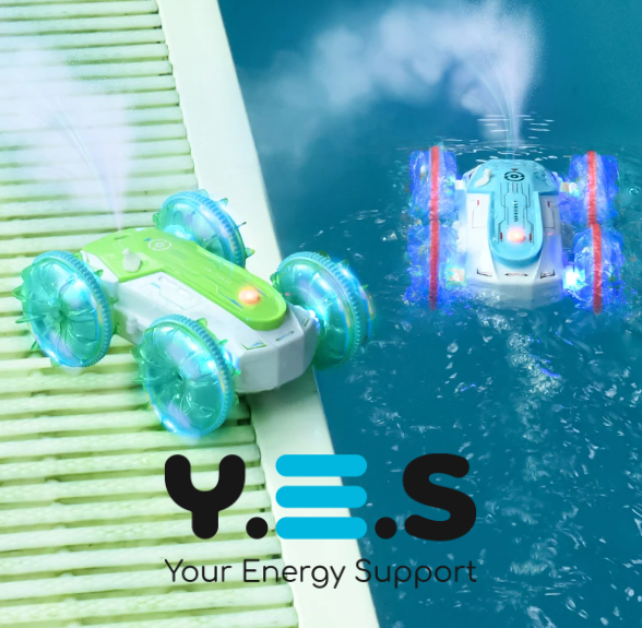 Трюкова радіокерована машинка-перевертень Amphibious Stunt: їздить по воді, дим, підсвітка