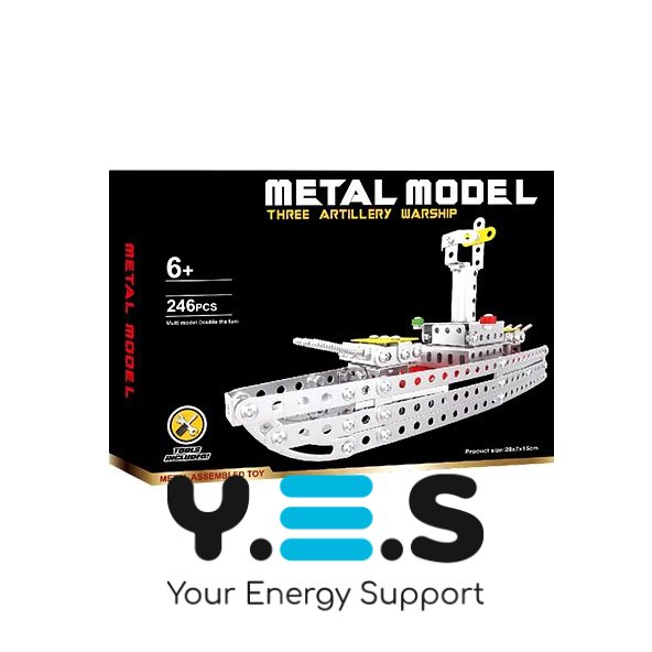 Металевий гвинтовий конструктор корабель X688-1 для дітей, 246 деталей