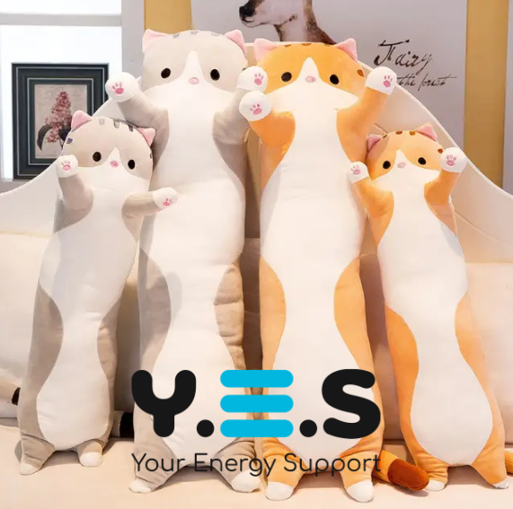 М’яка іграшка-обіймашка «Кіт-батон» антистрес подушка, 90 см