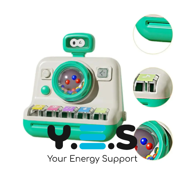 Міні-піаніно іграшкове з музикою та підсвіткою, електросинтезатор на батарейках, Монтессорі, 18м+