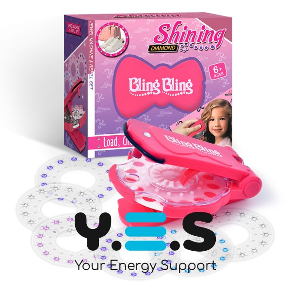 Степлер-стайлер Bling Bling для волосся: прикраса стразами, «діамантовий» для дівчаток