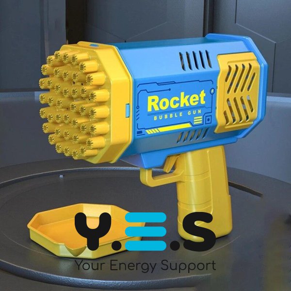 Гарматa мильних бульбашок Bazooka Rocket Bubble Gun 69 з підсвіткою та багатьма отворами