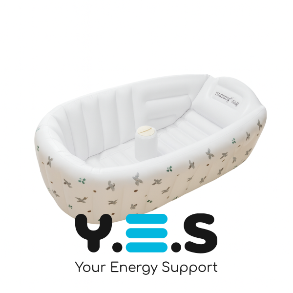 Портативна надувна ванночка для малюків з антиковзним дном та насосом