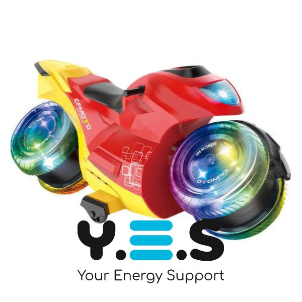 Трюковий радіокерований мотоцикл SmartUs QF670-1 з LED-підсвічуванням та ефектом диму