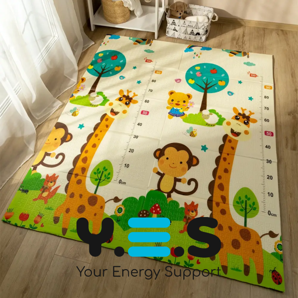 Дитячий складний термокилимок для гри й розвитку 150×180 см, Folding baby mat, ростомір