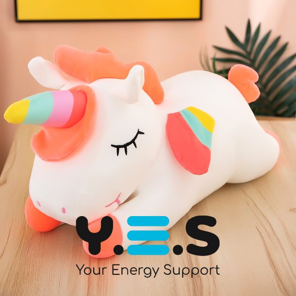 Плюшева м’яка іграшка єдиноріг-обіймашка для дітей, 40 см