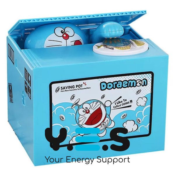 Інтерактивна дитяча скарбничка DORAEMON з автоприйомом монет, на батарейках