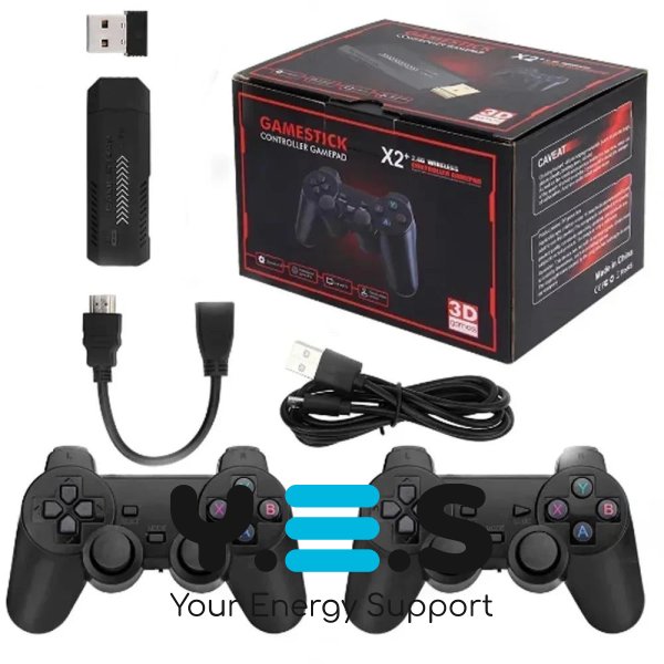 Ігрова приставка X2 Plus Gamestick 64GB, 4K Ultra HD, 2 бездротові джойстики
