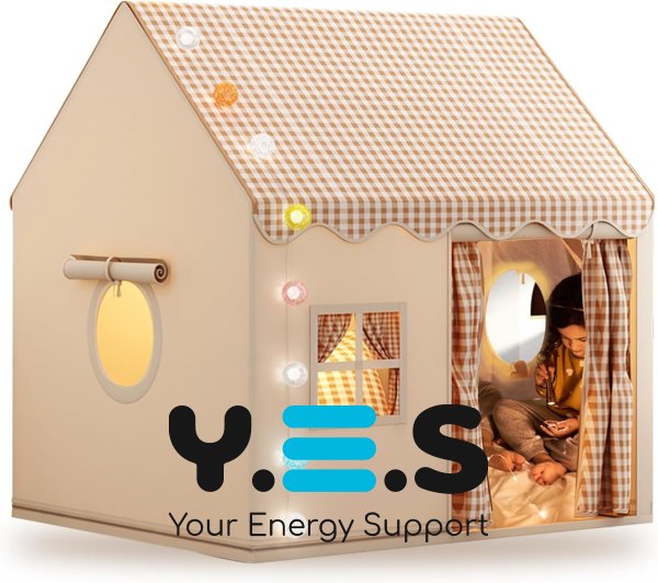 Складна дитяча палатка-будиночок з віконцями та дахом, велика ігрова палатка для дітей