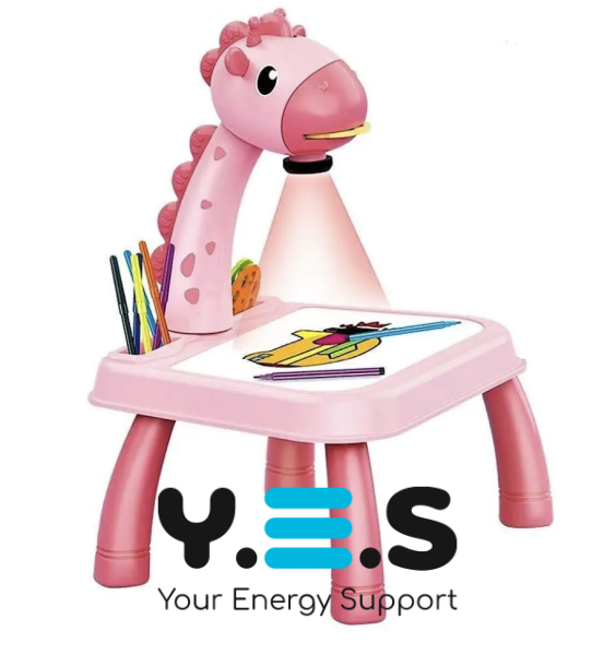 Дитячий музичний стіл-проектор для малювання з підсвічуванням, жираф Projector Painting