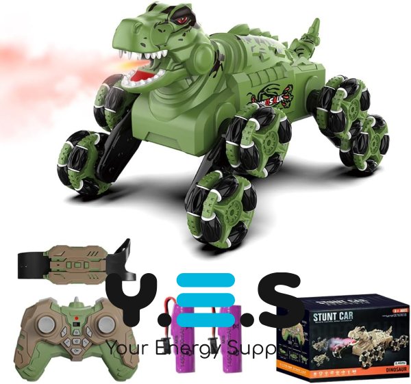RC динозавр-трансформер: 8-колісна трюкова машинка-робот на радіокеруванні
