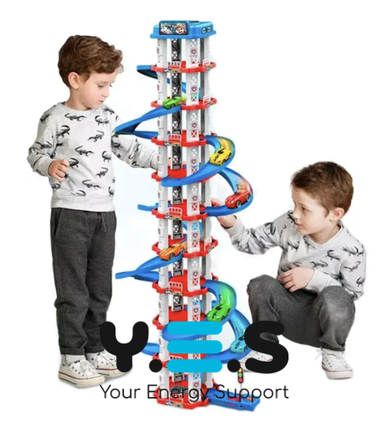 Ігрова траса‑парковка для дітей Childrens Rail Car MH2006, сімейний набір