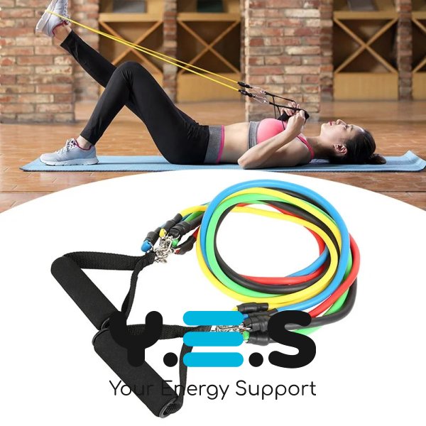 Набір еспандерів Power Resistance Bands: багатофункц. тренажер 5 джгутів + чохол