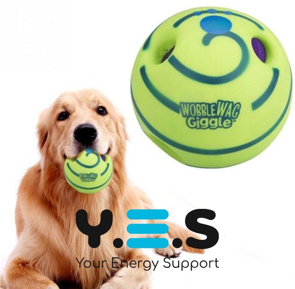 Іграшка для собак Wobble Wag Giggle — гигикаючий м’яч зі звуком для активної гри