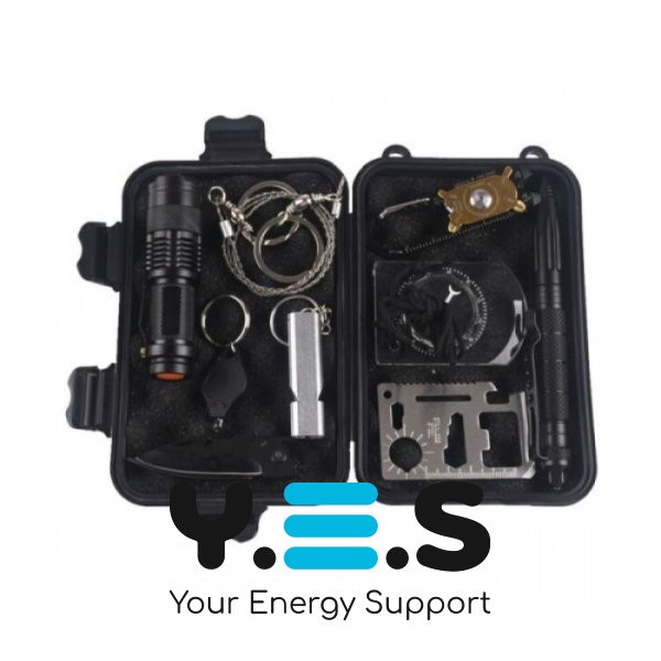 Туристичний набір виживання 10-в-1 у похідному кейсі