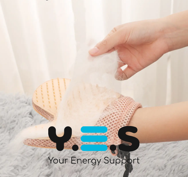 Рукавичка-щітка 2в1 XL-147: вичісування котів і собак та зняття шерсті з меблів/тканин, двостороння масажна