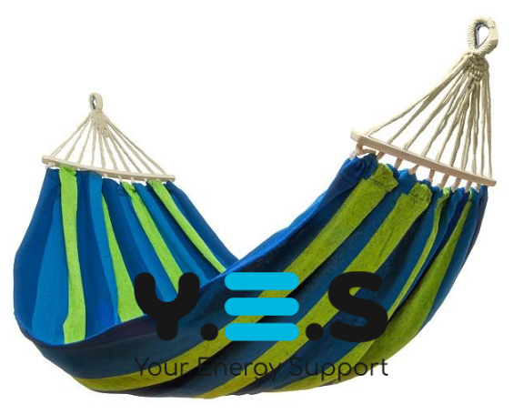 Гавайський посилений бавовняний гамак з дерев'яними перекладинами 80×200 см, підвісний садовий