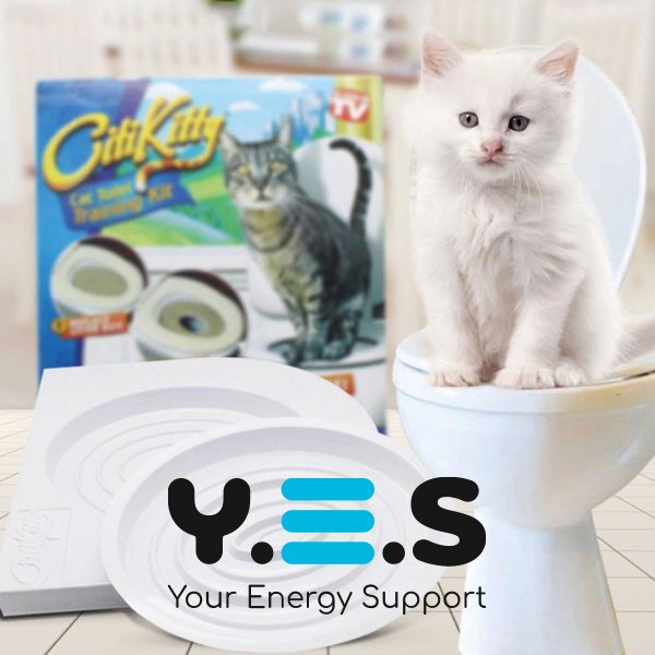 Система привчання кота до унітазу Citi Kitty — тренажер-туалет для котів Cat Toilet Training