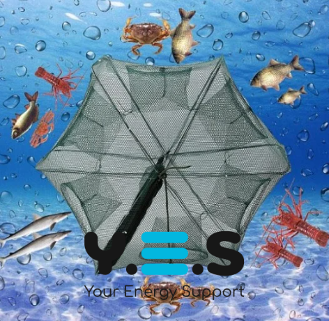 Складана рибальська верша «павук» на 6 отворів: сітка-пастка для риби, раків і креветок