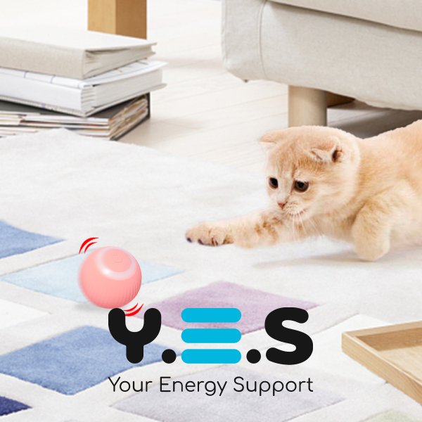 Інтерактивний м’ячик Pet Gravity для котів і собак, хаотичний рух, USB-зарядка