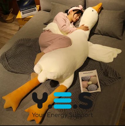 М’яка іграшка гусак-обіймашка 130 см (довга подушка для обіймів)
