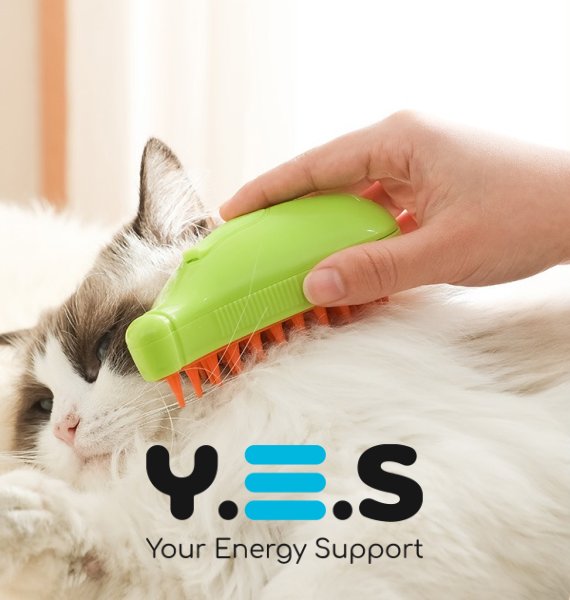 Парова щітка PET SPRAY BRUSH для собак і котів: вичісування шерсті, розпилювач, USB-зарядка