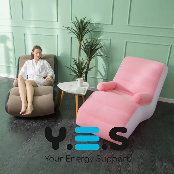 Надувний диван-крісло з підлокітниками, складане портативне для дому/дачі/туризму, 140×85×80 см