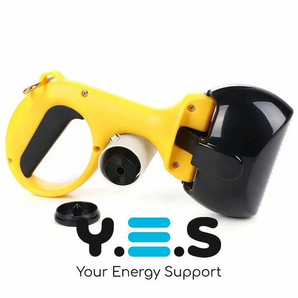 Автосовок-щипці для прибирання за собакою Pooper Scooper M 25×11×9 см з карабіном і мішками