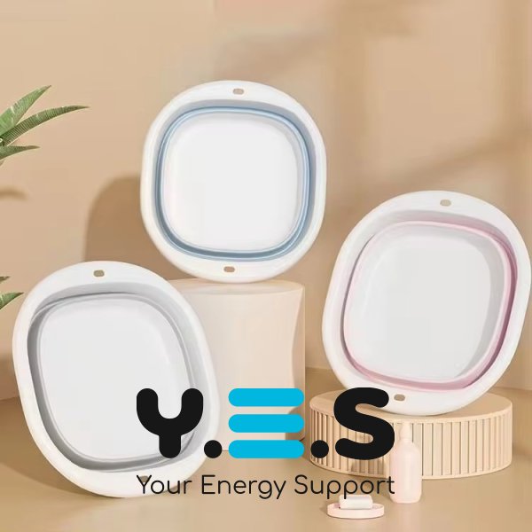 Складаний силіконовий таз 3 л — універсальний розкладний кошик-тазик з ручками