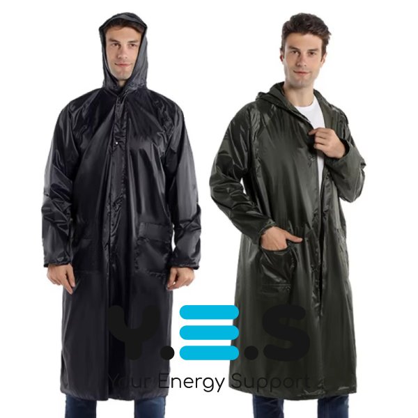 Дощовик-плащ на блискавці з капюшоном, водонепроникна туристична накидка від дощу