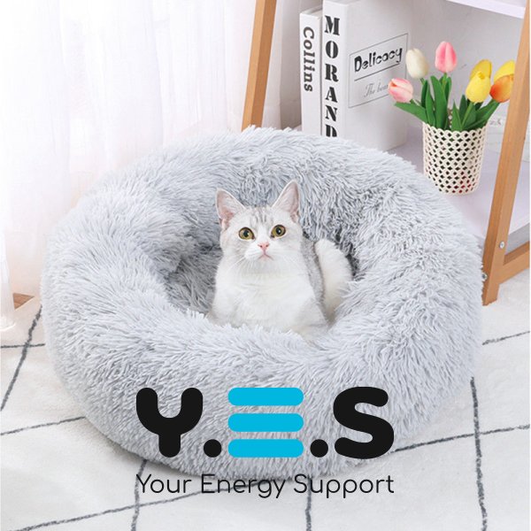 Лежанка-пуф для тварин 50 см, сіра