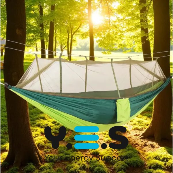 Туристичний підвісний гамак-кокон з москітною сіткою 220×120 см для кемпінгу та походів