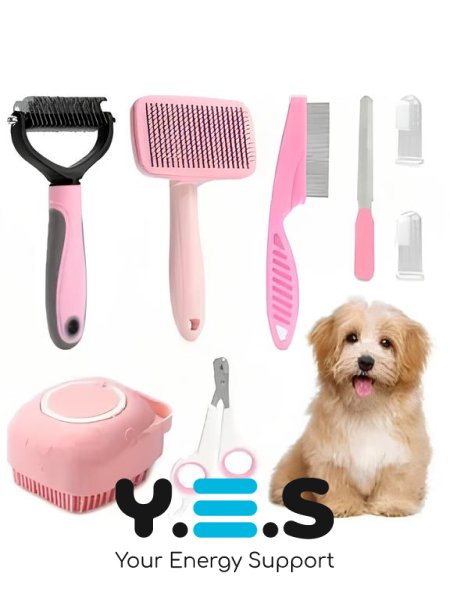 Набір для грумінгу домашніх тварин 6-в-1 — інструменти догляду за шерстю та кігтями