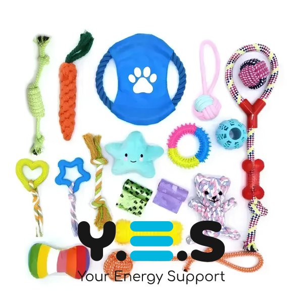 Ігровий набір для собак 17-в-1: універсальні іграшки для активних ігор і чищення зубів