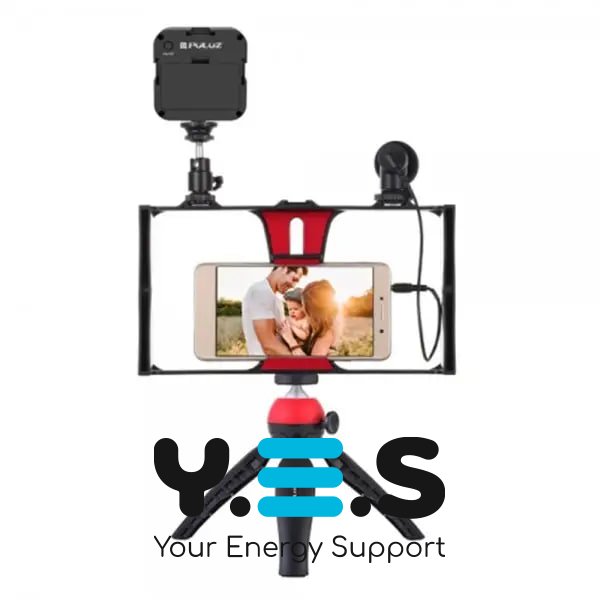 Влогінг-набір Video Making Kit AY49X для смартфона: мікрофон + світло