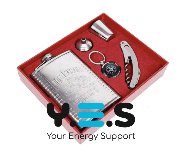 Подарунковий чоловічий набір XL-5508: фляга, компас і мультиніж для туризму та відпочинку