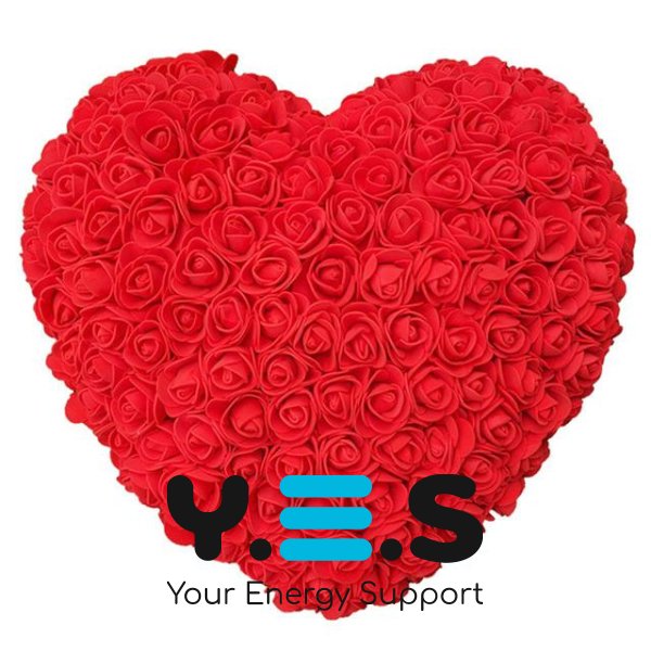 Подарункове серце KR-20 зі штучних троянд — декоративна композиція