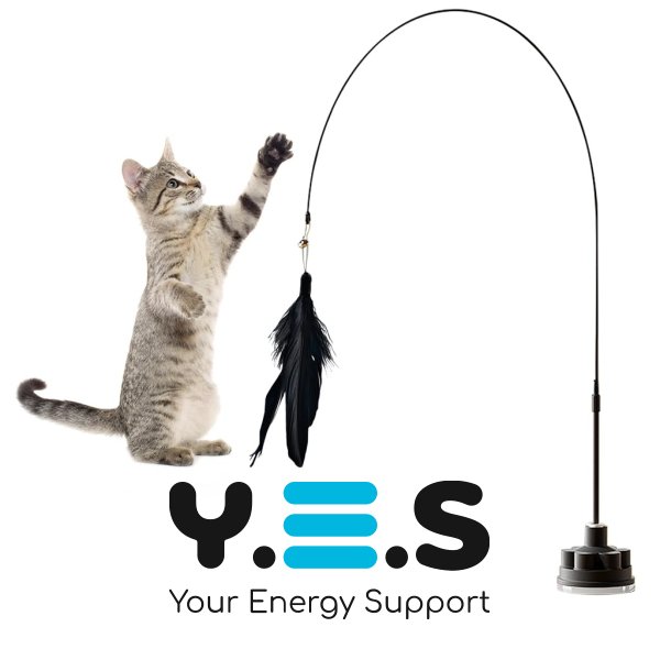 Інтерактивна іграшка-дражнилка для котів на присосці 5645 з пір’ям і дзвіночком