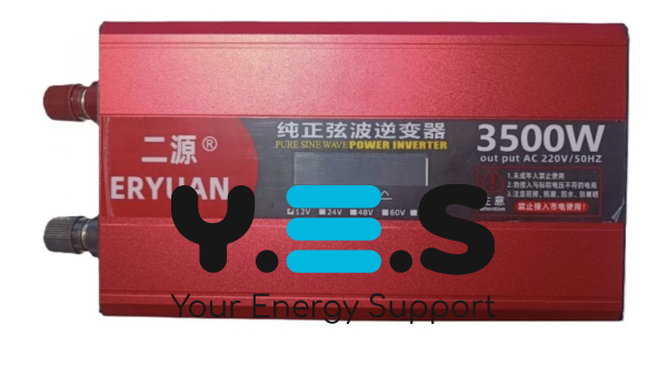 Інвертор ERYUAN 12V→220V 3500W для автоакумулятора, перетворювач напруги з LCD дисплеєм