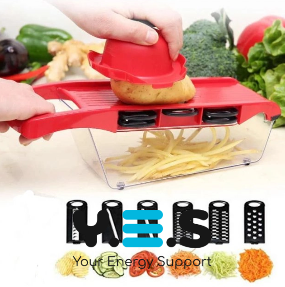 Овочерізка Mandoline Slicer 6в1: мультислайсер-тертка для овочів і фруктів з контейнером