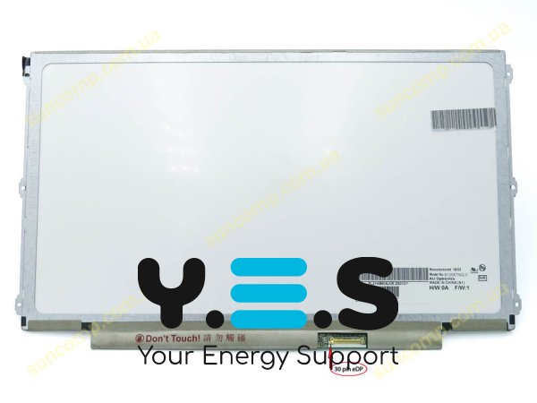 Матриця 12.5" Slim eDP 1366×768 30pin, 6 вушок, матова AUO B125XTN02.0/02.2