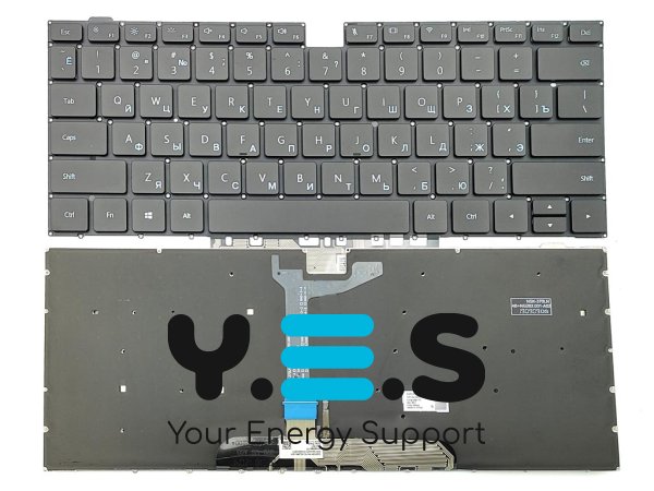 Клавіатура з підсвіткою для Huawei MateBook D14/D15, RU Black, Original
