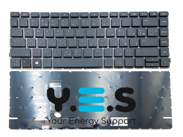 Клавіатура HP ProBook 440 G8/G9/G10, 445 G8/G9/G10, RU, чорна, Original
