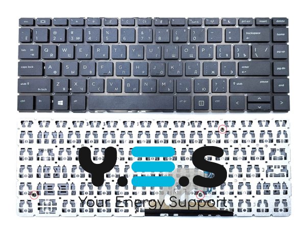 Клавіатура для HP ProBook 440 G6/G7, 445 G6/G7, RU, чорна