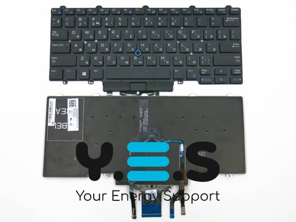 Клавіатура для Dell Latitude 3340/3350/E7450/E7470/E5470/E5450/E5480 RU чорна з підсвіткою Original