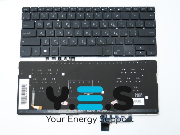 Клавіатура для ASUS ZenBook UX331FN/UX331U/UX331UN, чорна (RU) з підсвіткою, Original
