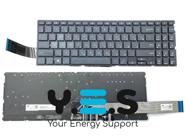 Клавіатура для ASUS X571/X571G/X571GT/X571U/X571F/K571/K571GT/F571/F571G/F571GT/VX60G RU чорна з підсвіткою